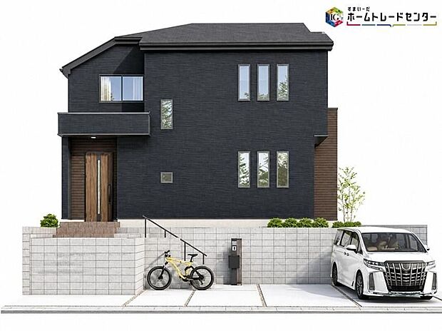 【完成予想図(外観)】安心を一番に考えて設計と建設の両住宅性能評価書を取得。耐震に優れた工法を採用、一生住む家だから構造にも環境にもこだわりを。この街で・この家で暮らしたいと思わせる理由を是非現地でお確かめ下さい♪