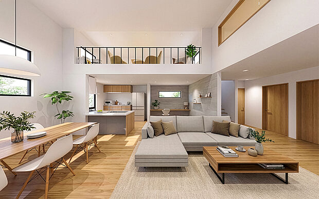 【建物完成予想 内観パース】
※CGにて家具・小物を配置したイメージです。
描かれている家具・調度品等は販売価格に含まれません。