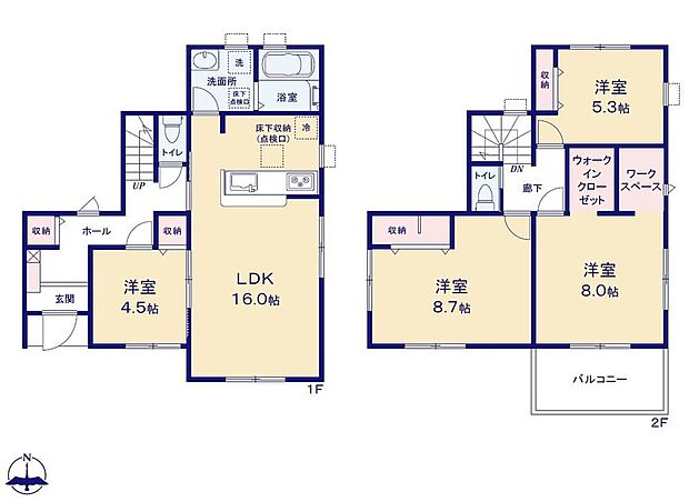 (1号棟)、価格2880万円、4LDK、土地面積166.14m2、建物面積104.33m2