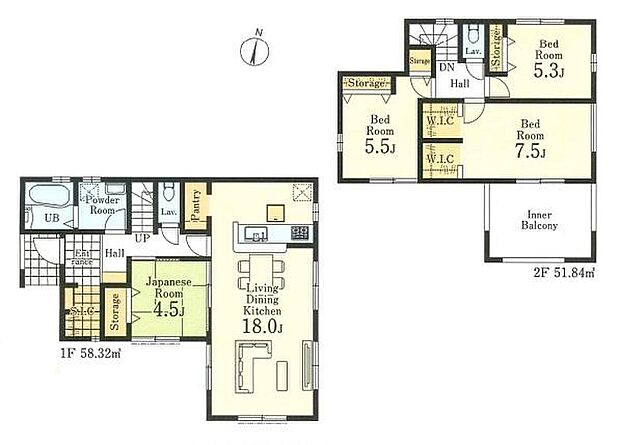 (1号棟)、価格4680万円、4LDK、土地面積191.36m2、建物面積110.16m2