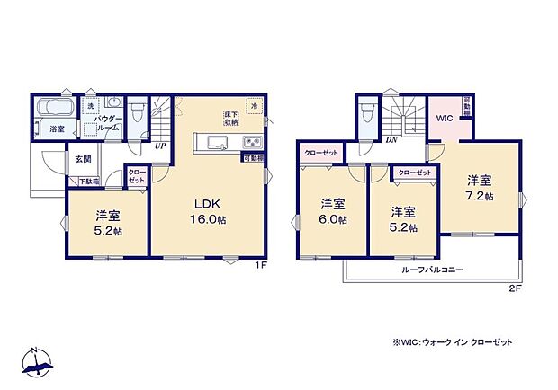 【4LDK】対面式キッチンでご家族のコミュニケーションが増える間取り♪
全居室南向きの陽光溢れる明るいお住まいです☆
主寝室には可動棚付きのWIC完備!お洋服がたっぷり収納できます◎