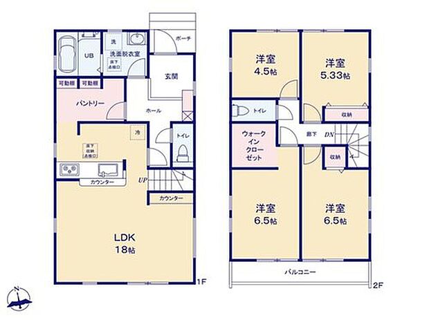 【4LDK】◇大型パントリー完備でまとめ買いしても安心◎散らかりがちなキッチンもスッキリ片付きます♪
◇人気の角地!明るさと開放感が魅力の住まい♪
◇小物や季節物もスッキリ収納できるWIC完備!