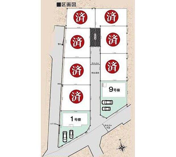 【区画図】気になった物件すぐにご見学対応させていただきます♪平日・お仕事帰りなど、いつでもご案内可能です♪周辺環境と併せて、実際に現地をご確認ください♪
