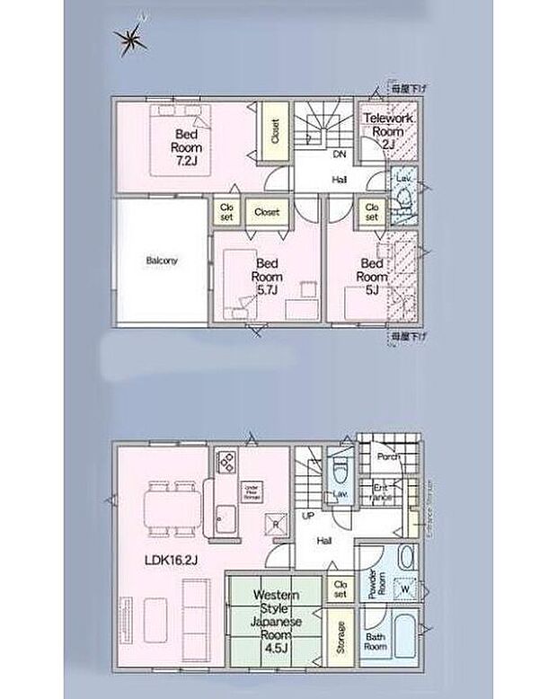 【4LDK+S】◇リビング全体が見渡せる対面式キッチン！
◇洋風和室は来客用やお昼寝スペースにもオススメ♪
◇日当たりの良いワイドバルコニーでお洗濯も快適です♪