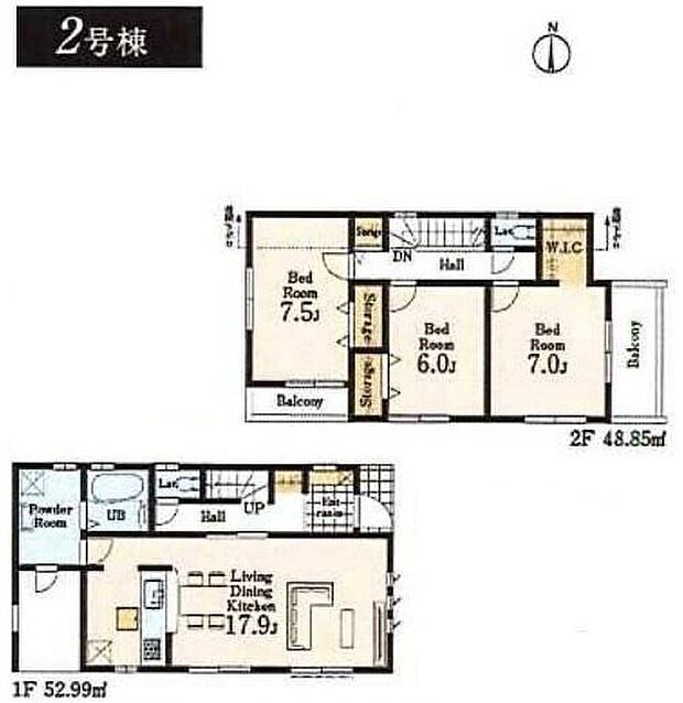 【3LDK】対面式キッチンですので、お食事の準備をしながらご家族との会話を楽しめます☆
水回りも集中しているので、家事の動きがらくちんです♪