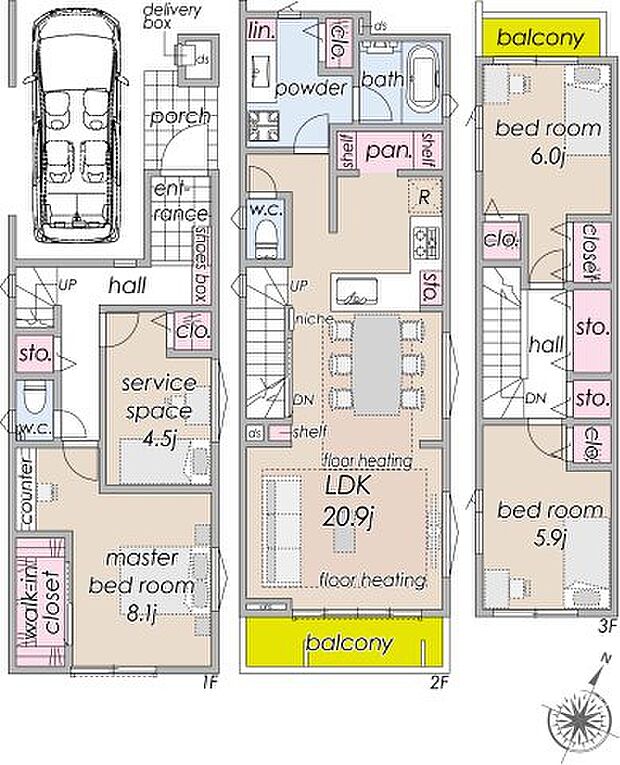 B号棟間取り図