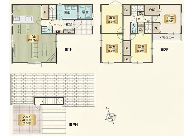 4LDK 5580万円 土地面積128.19m2 建物面積123.52m2