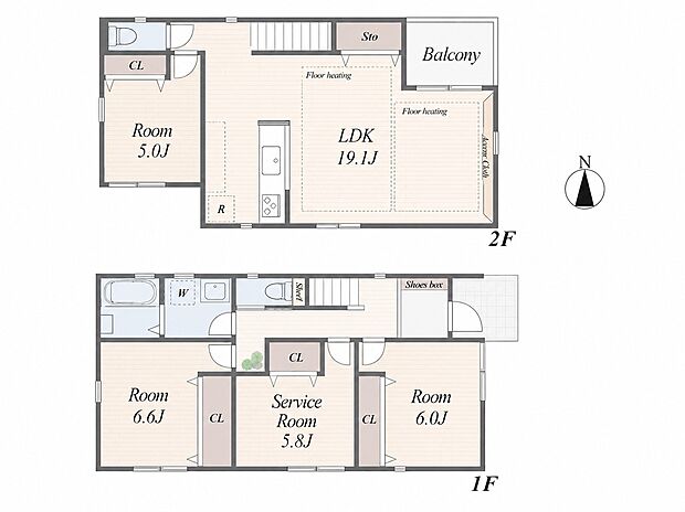 3SLDK 6480万円 土地面積120.34m2(36.40坪) 建物面積100.39m2(30.36坪)
