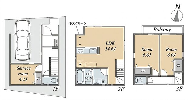 ビルトインガレージ付!
