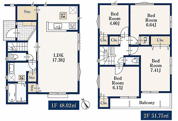 4LDK　5380万円　土地面積162.99m2（49.30坪）　建物面積99.77m2（30.18坪）