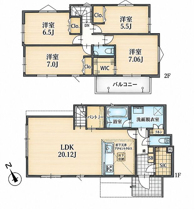 全1棟 6780万円 4LDK 土地面積240.44m2(72.73坪) 建物面積108.47m2(32.81坪)