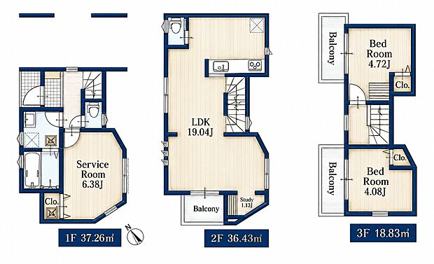 2SLDK 5,180万円 土地面積63.89m2(19.33坪)建物面積92.52m2(27.99坪)