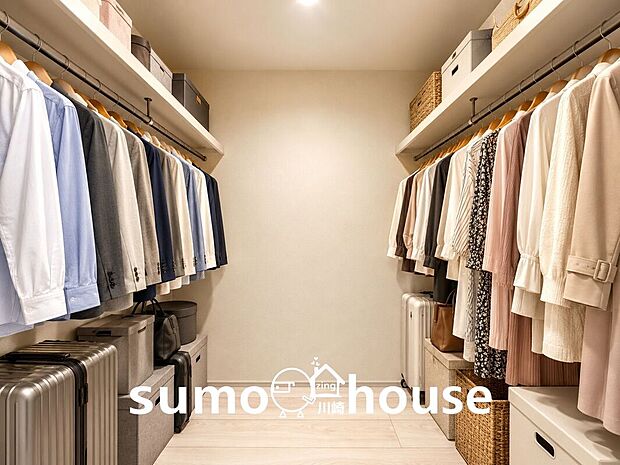 本画像の家具、服、小物、植栽、間接照明、棚等はCGによるイメージ画像です。実際の現地には設置されておりません。なお、間接照明、棚等は有償工事となります。