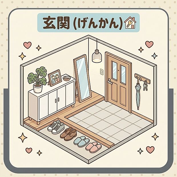 【玄関】大容量の収納付き!散らかりがちな玄関もこれならサッと一瞬でキレイ。