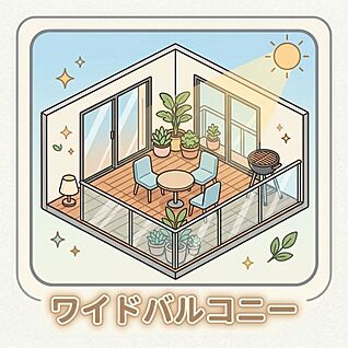 ワイドバルコニー　
