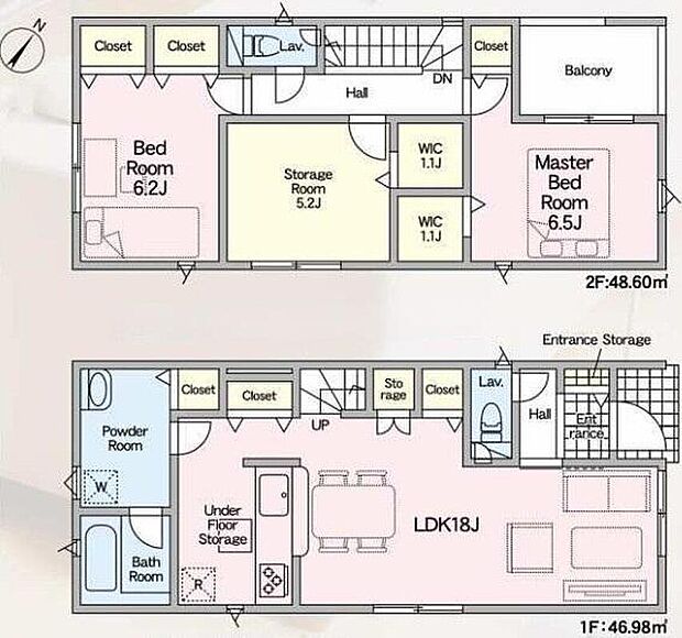 (１号棟)、価格3590万円、2LDK+S、土地面積100.24m2、建物面積95.58m2