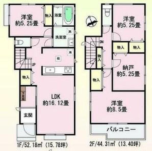 (A号棟)、価格3490万円、3LDK+S、土地面積115.75m2、建物面積96.49m2