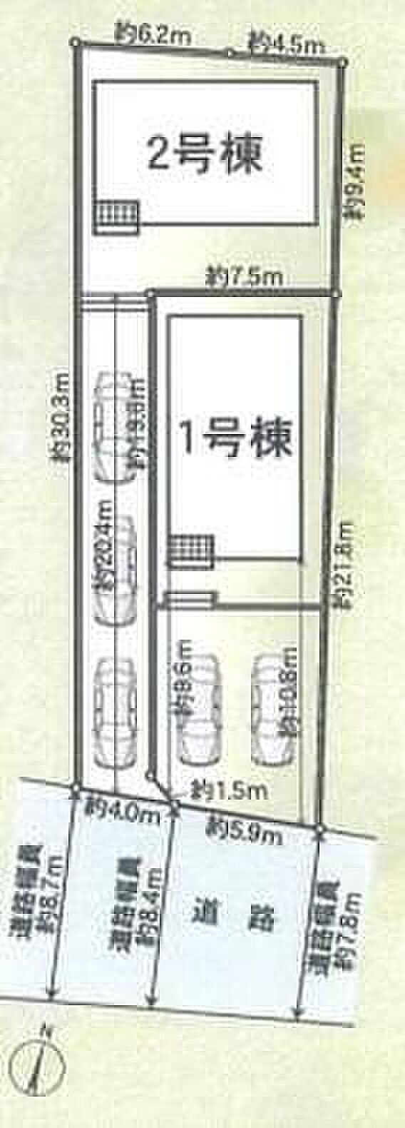 駐車２～３台可能♪
１号棟　２，８９０万円
２号棟　２，６９０万円