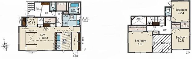 (１号棟)、価格3790万円、3LDK、土地面積174.59m2、建物面積112.2m2
