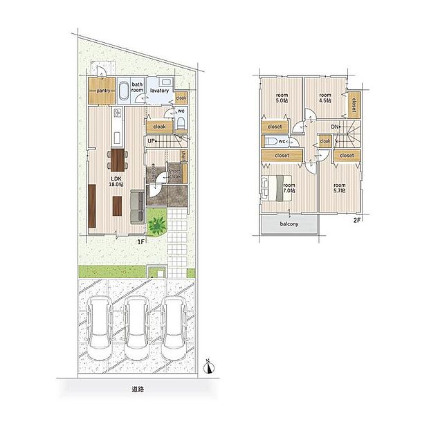 (１号棟)、価格3290万円、4LDK、土地面積155.82m2、建物面積110.36m2