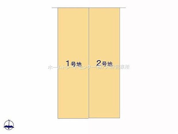 (全体区画図)
1号棟 4,599万円
2号棟 4,599万円