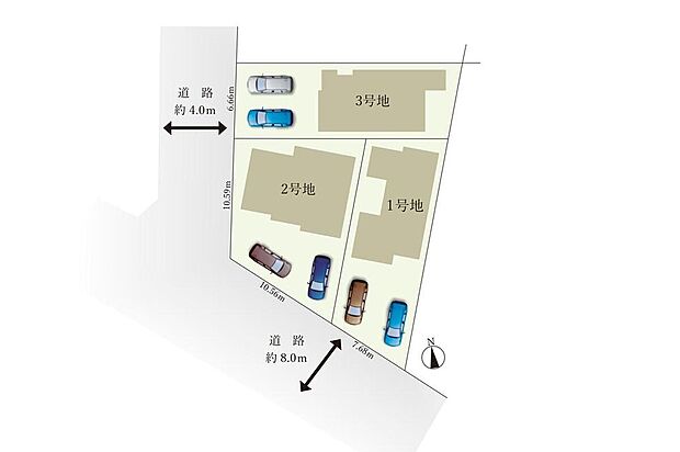1号地 3,590万円
2号地 3,790万円
3号地 3,370万円