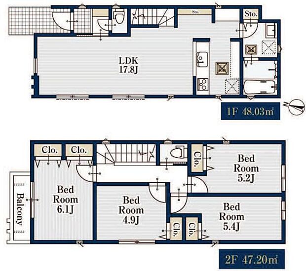 (2号棟)、価格4580万円、4LDK、土地面積131.55m2、建物面積95.23m2