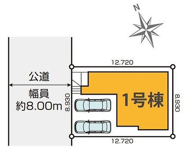 【全体区画図】１号棟　４，１９９万円