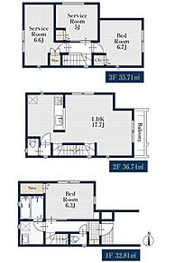 対面式キッチン仕様の約１７．７帖リビング♪
居室４部屋あり、使用用途多数♪
各所・各居室に収納スペース完備♪
陽当り良好な東側バルコニー♪ 