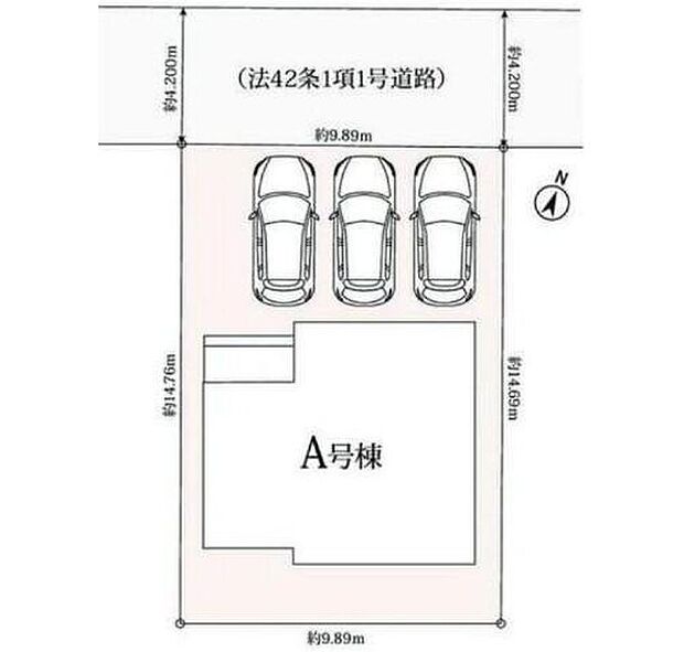 【全体区画図】A号棟　４，４９０万円

