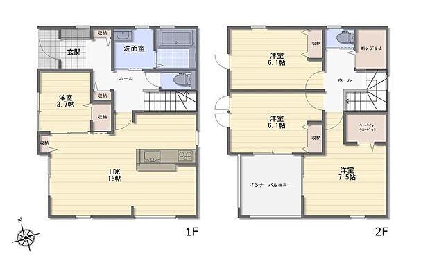 【4LDK+S】◇開放感のあるキッチンでコミュニケーションを取りながら料理を楽しめます。◇窓付きで換気OKの納戸。大切に保管したい雛人形・革製品なども安心♪◇主寝室にはウォークインクローゼットを完備！