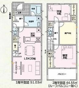 南向きの広々２０帖リビング♪
季節物などの収納に便利な約６帖の納戸付き♪
各所・各居室に収納スペース充実♪
ゆとりある広さで、家族の洗濯物も十分に干せる南側バルコニー♪ 