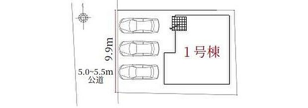 【全体区画図】１号棟　４，２９９万円