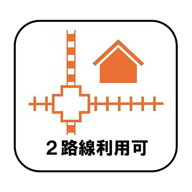 【【2路線利用可】】複数路線が利用可能なので、行き先や時間帯に合わせて移動手段を選べる利便性の高い立地です！毎日の通勤や休日のお出かけも、快適にお過ごしいただけます。