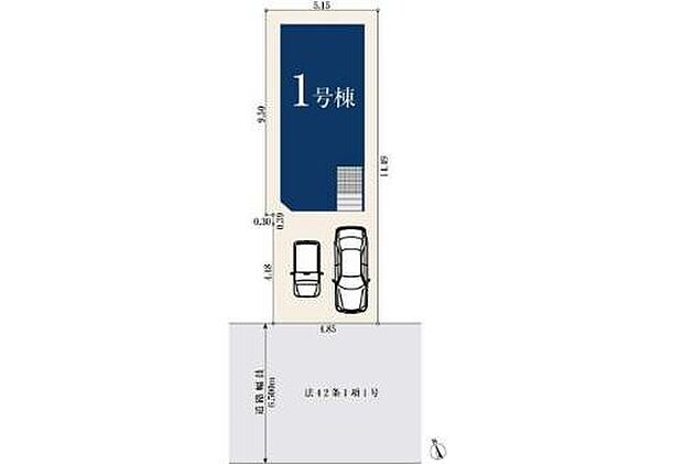 【全体区画図】１号棟　３，６８０万円


