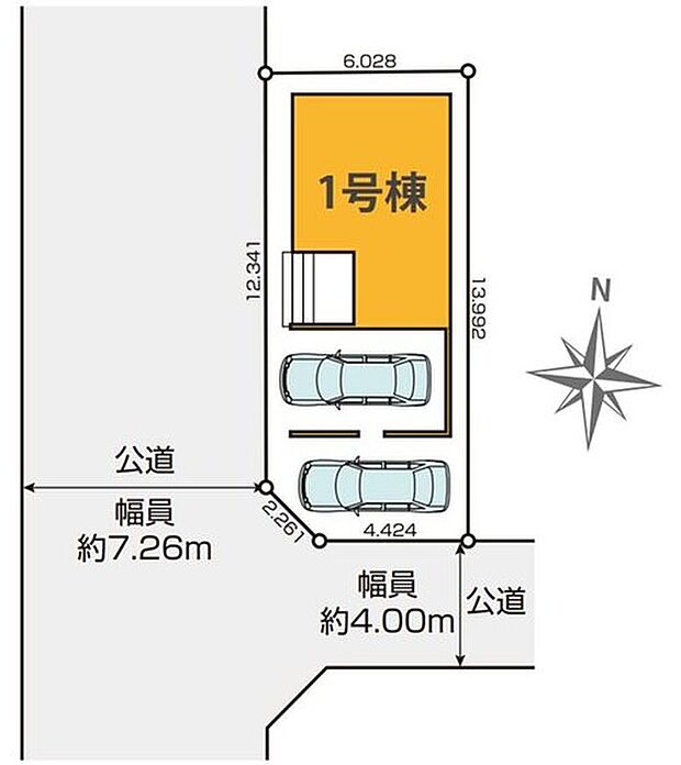 【区画図】1号棟 5,399万円