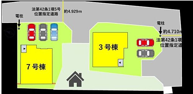 普通車が2台駐車できます
