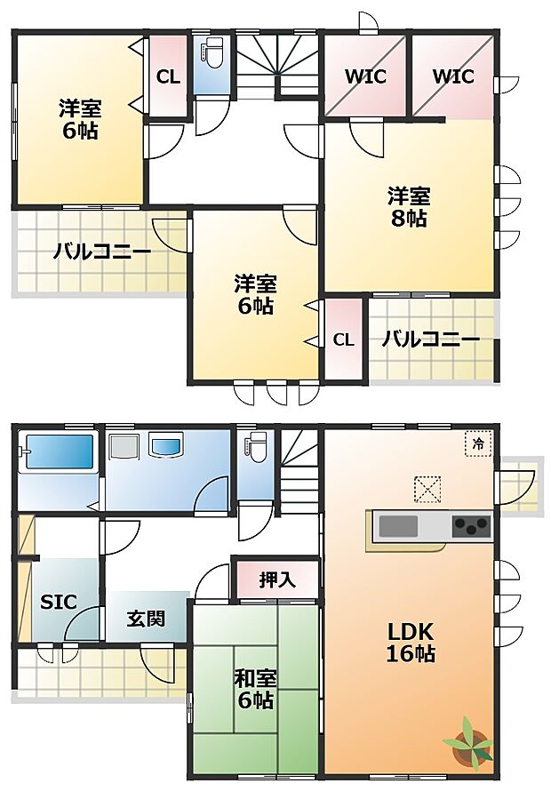 全室南向きで陽当たりの良い間取りです