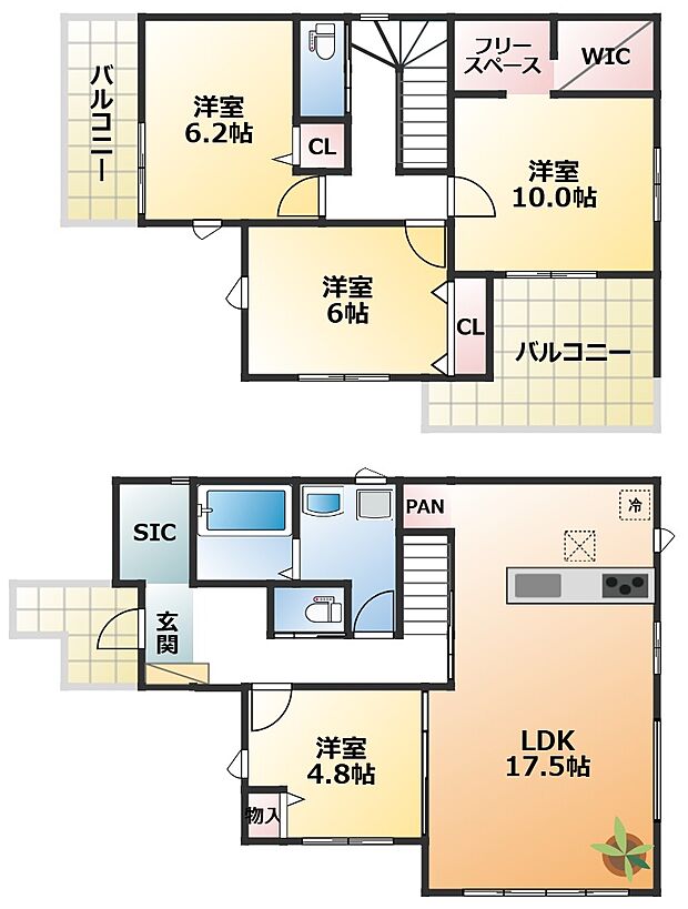全室南向きで陽当たりの良い間取りです