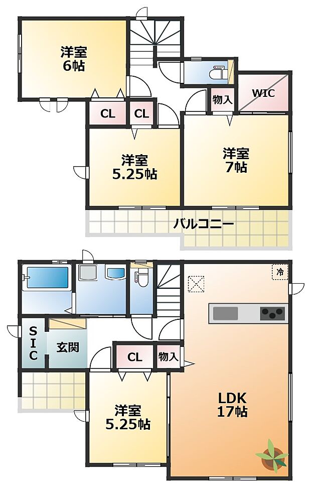 全室南向きで陽当たりの良い間取りです