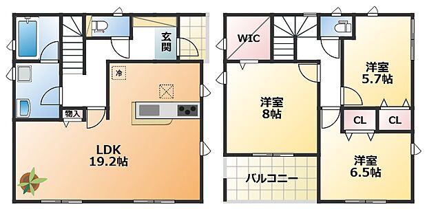 南向きで陽当たりの良い間取りです