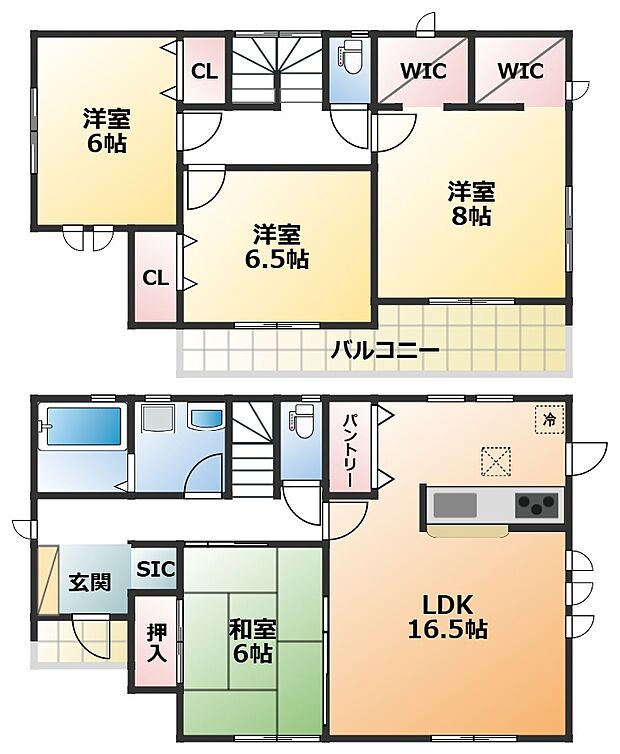 全室南向きで陽当たりの良い間取りです