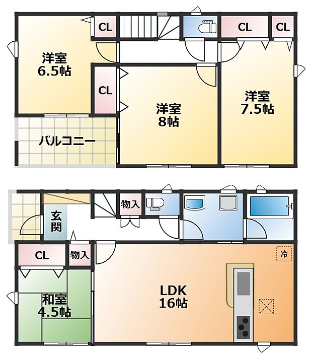 【4LDK】【土地+建物+外構】すべてコミ♪頭金なしでご購入可能♪ マイカーやショッピングローンも「おまとめローン」がご利用できます。 毎月の支出がぐっと抑えられ、子育てや貯金、日々のお買い物に余裕が持てます。 告知事項有り。