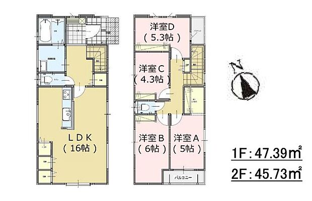 全居室収納付きで便利です。