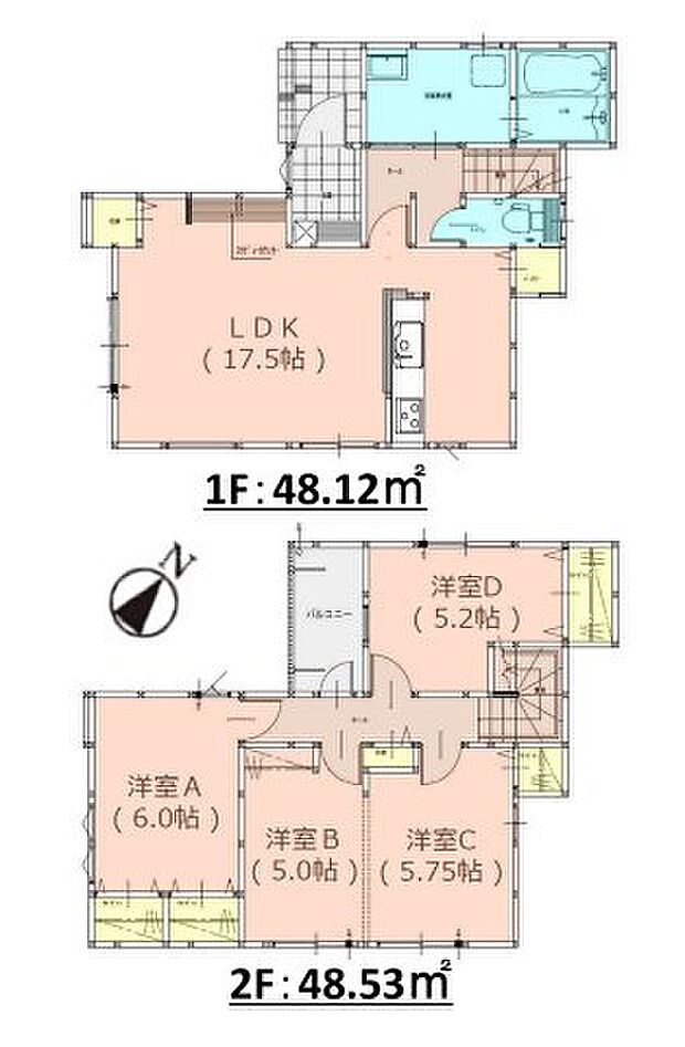 全居室収納付きで便利です。