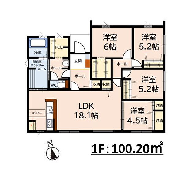 全居室収納付きで便利です。