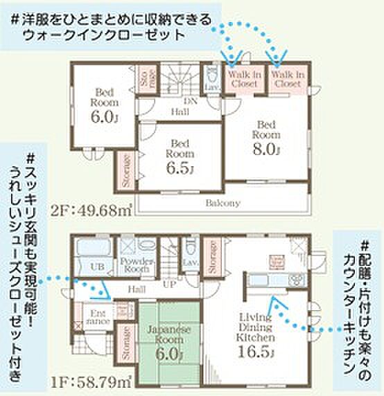 全室南向きで日当たり良好な間取りです