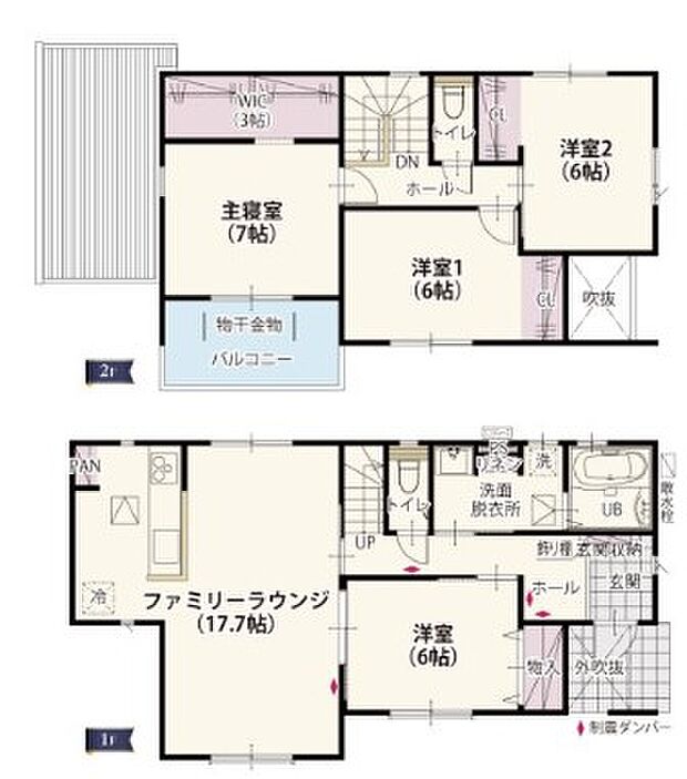 全部屋南向きで明るい室内が特徴☆