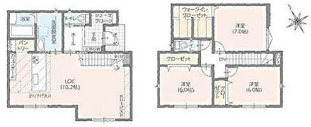 南向きで明るい間取りです☆