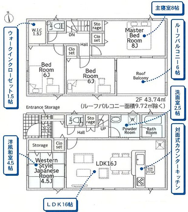 南向きで明るい間取りが好印象☆